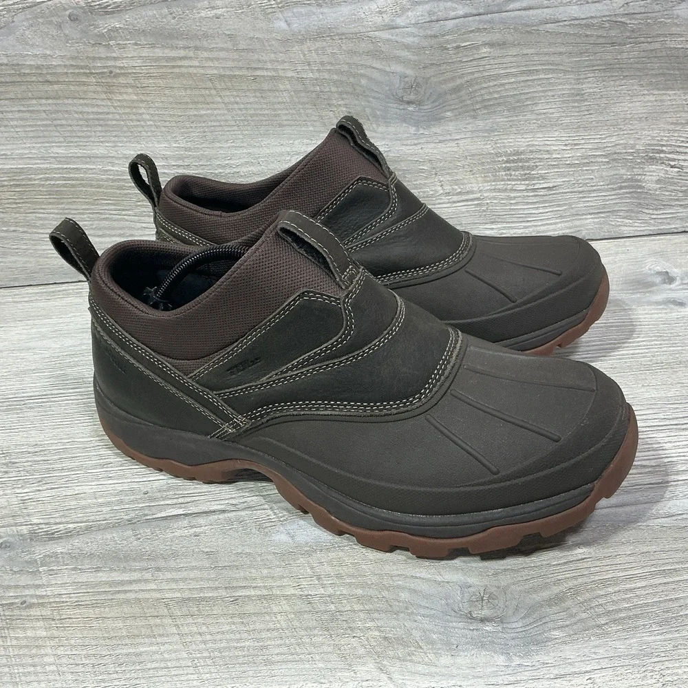 LL Bean TEK 2.5 Storm Chaser 507173 Low Slip on Dark Brown Leather Duck Boot 13M